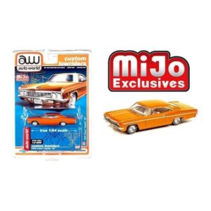 Auto World 1966 Chevy Impala SS Low Rider 1:64 - Anaranjado