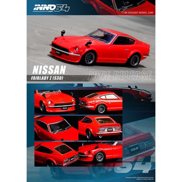 Inno64 Nissan Fairlady Z S30 Rojo 1:64