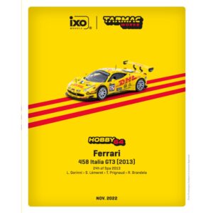 Tarmac Works Ferrari 458 italia GT3 Team Sport Garage DHL 24h de Spa 2013