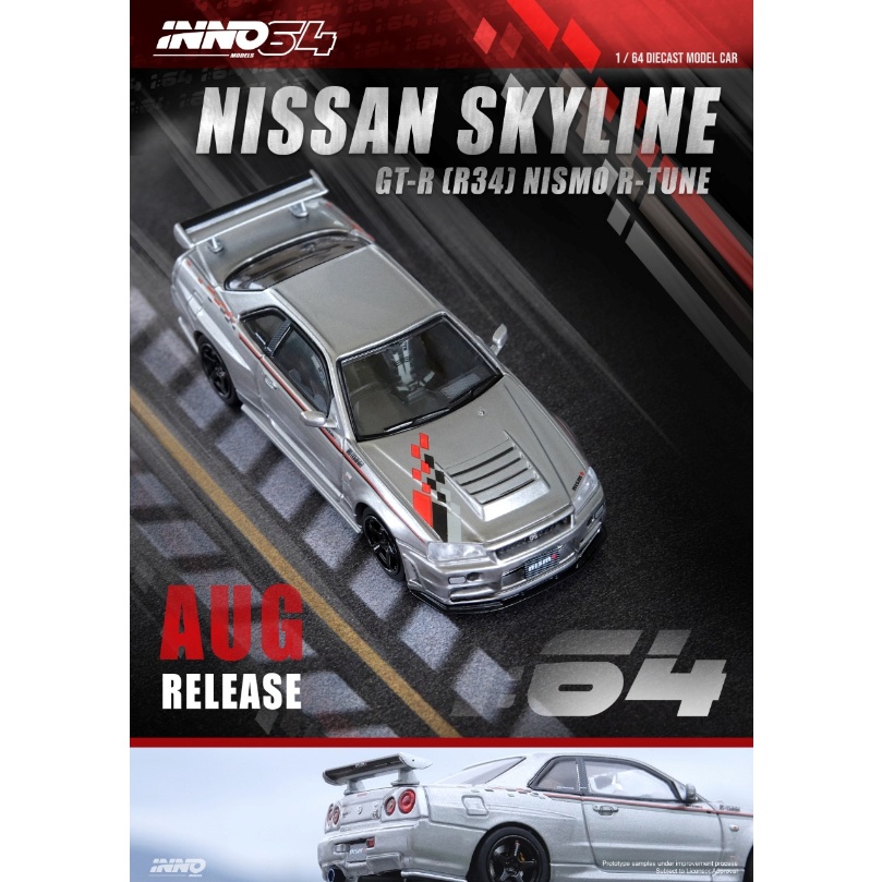 Carrinho De Compras Inno64 Nissan Skyline R34 Racing Gtt Dri