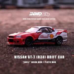 Inno64 Nissan Skyline R34 GT-R Drift Car Shell Hong Kong Toy Salon 2022 1:64