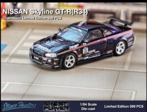 Stance Hunters x Ghost Player Nissan Skyline GT-R R34 Z-Tune Magic Purple 1:64