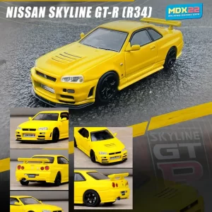 Inno64 Nissan Skyline GT-R R34 Yellow MDX22 1:64