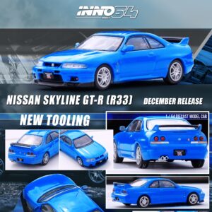 Inno64 Nissan Skyline GT-R R33 Azul 1:64