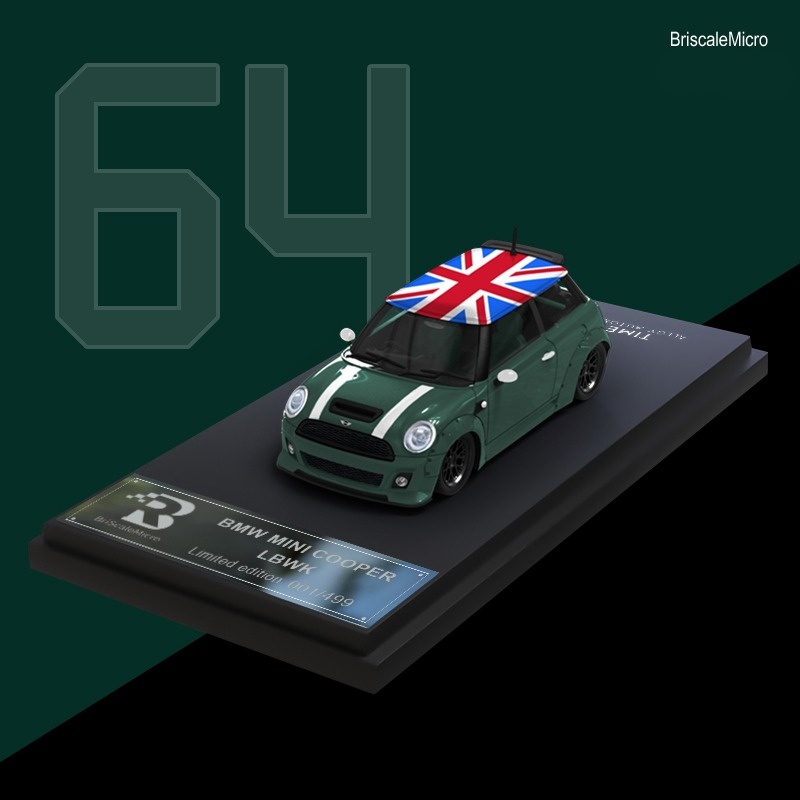 Time Micro Mini Cooper R56 British Green 1:64