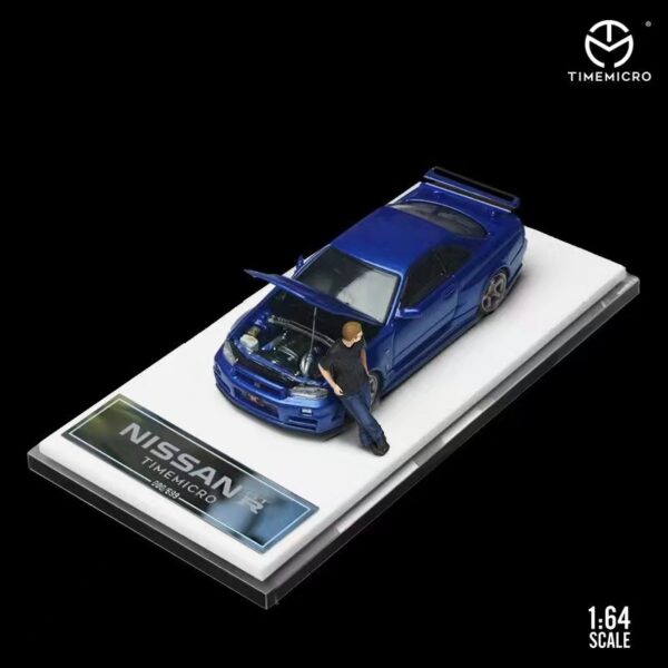 Time Micro Nissan Skyline GT-R R34 Fast and Furious 4 con figura de Brian 1:64
