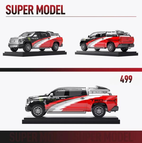 Super Model Toyota Tundra 2da Generación Monster Energy 1:64