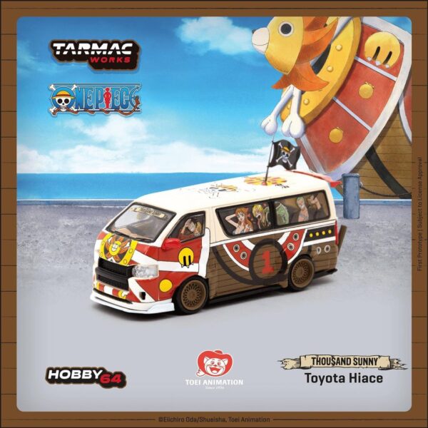 Tarmac Works Toyota Hiace Widebody One Piece Thousand Sunny 1:64