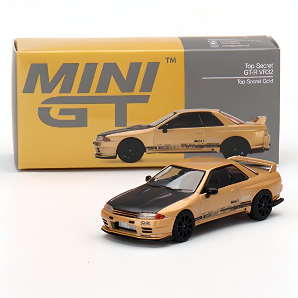 MINI GT Nissan Skyline GT-R R32 Gold Top Secret Japan Exclusive 1:64