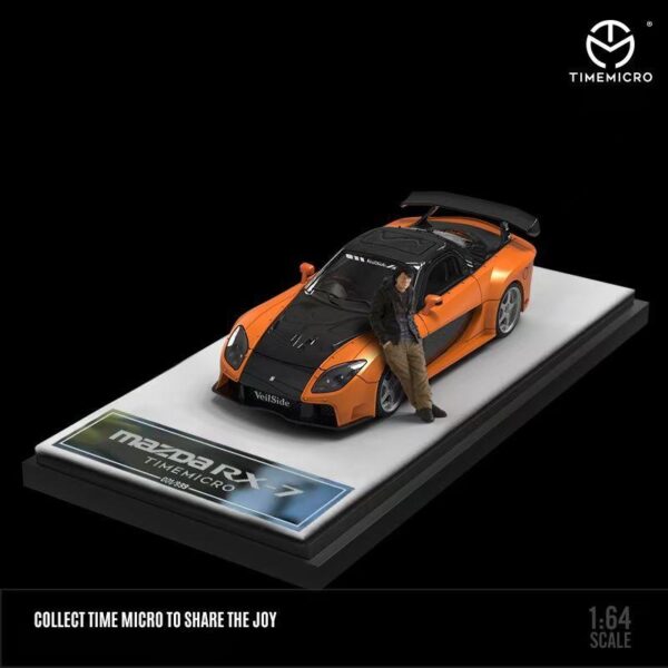 Time Micro Mazda RX-7 Veilside Fast and Furious Reto Tokio con figura de Han 1:64