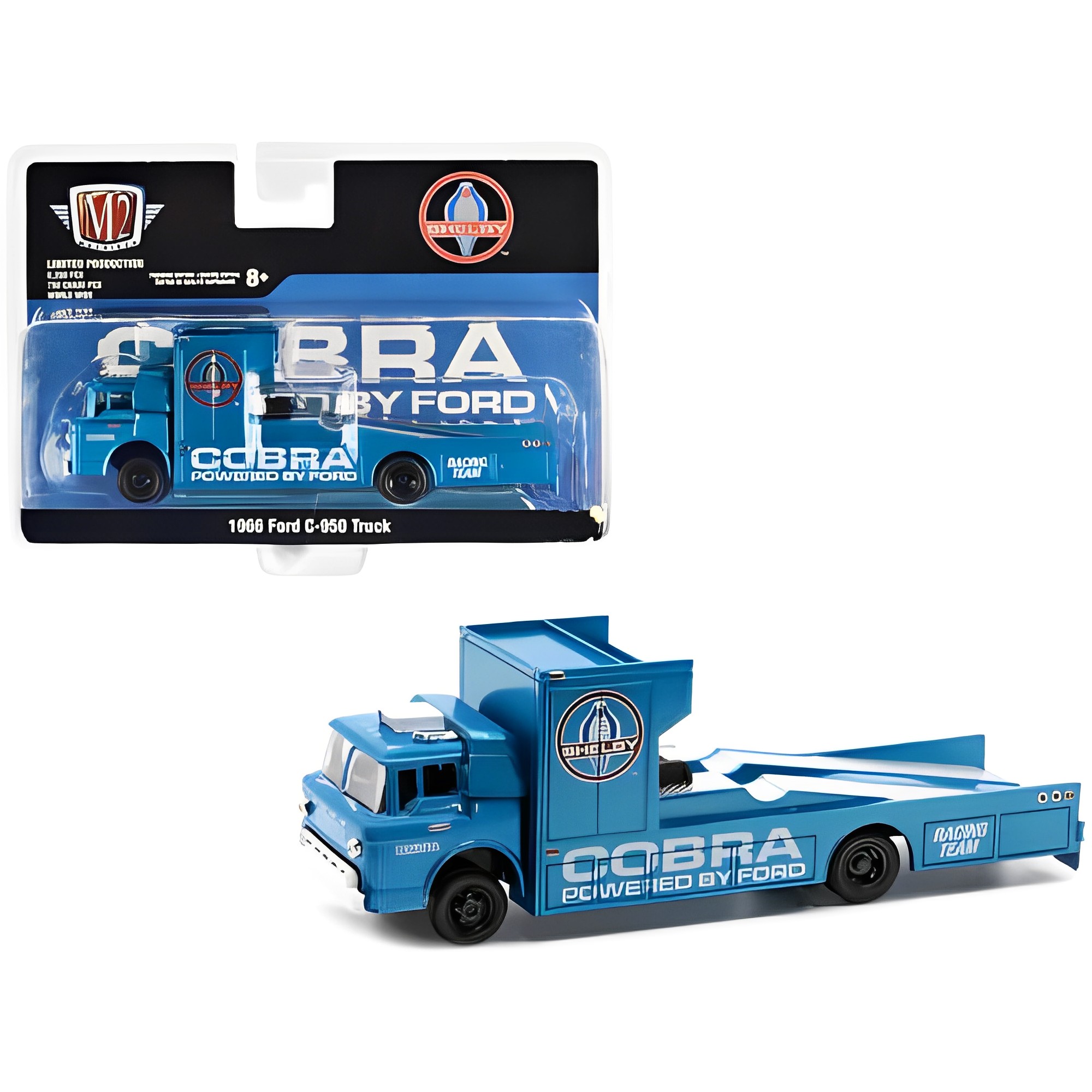 M2 Machines Auto-Trailers 1966 Ford C-950 Truck Shelby Cobra Racing Team 1:64