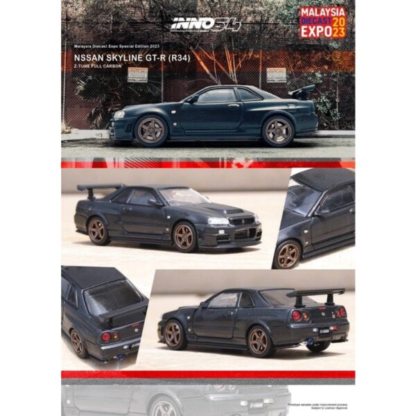 Inno64 Nissan Skyline GT-R R34 Z-Tune Full Carbon Malaysia Diecast Expo 2023 1:64