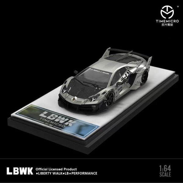 ABONO DE PRE VENTA $5.00 (Precio $36.99) Time Micro Lamborghini Aventador LP700 GT EVO LBWK - Gris – sin figura (llega aprox. enero 2024)