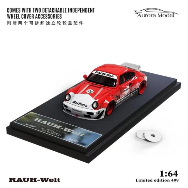 ABONO PRE VENTA $5.00 (Precio $32.99) Aurora Model 1:64 Porsche 964 "Cola de Pato" - Marlboro (llega aprox. febrero 2024)