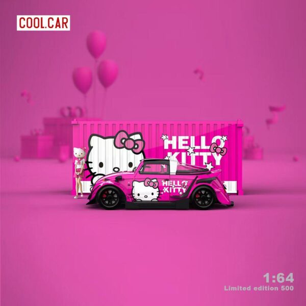 Cool Car 1:64 Set Hello Kitty de Contenedor + Beetle + Figura - Imagen 2