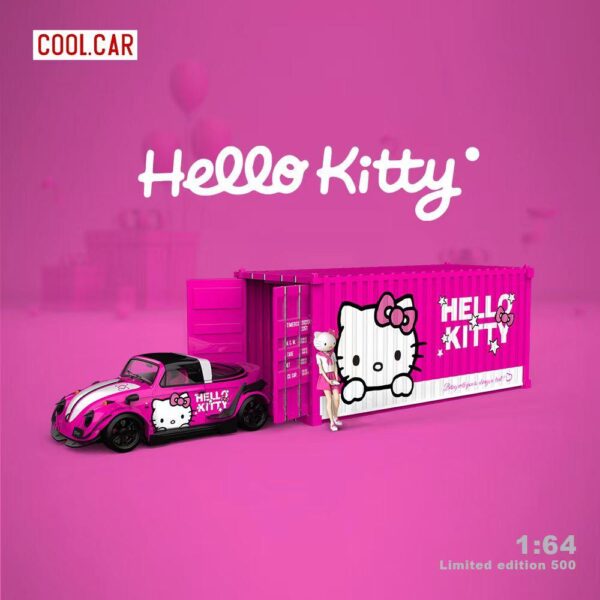 Cool Car 1:64 Set Hello Kitty de Contenedor + Beetle + Figura - Imagen 4