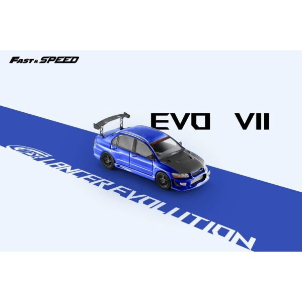 Preventa $31.99 - Fast Speed 1:64 Mitsubishi EVO VII C-West - Azul