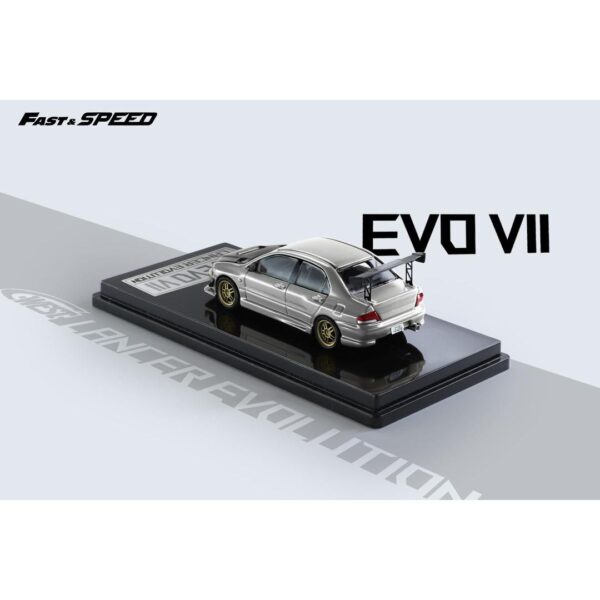 Preventa $31.99 - Fast Speed 1:64 Mitsubishi EVO VII C-West - Plateado - Imagen 3