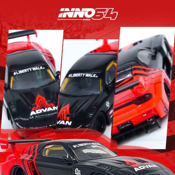 Preventa $27.99 - INNO64 1:64 LBWK Mazda RX-7 (FD3S) LB - Super Silhouette "Advan Livery" - Imagen 4