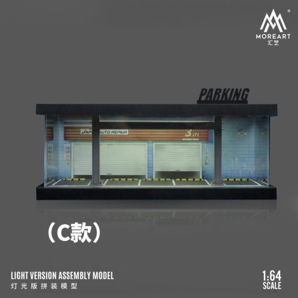 Preventa $25.99 - MoreArt 1:64 Diorama estacionamiento con Luz Led - Modelo C