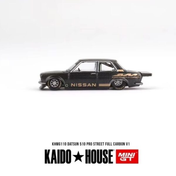 Kaido House x Mini GT 1:64 Datsun 510 0 Pro Street Full Carbon V1 (Hasta agotar existencias)