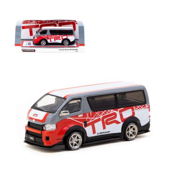 Preventa $27.99 Pago a plazos / $24.99 Pago adelantado – Tarmac Works 1:64 Toyota Hiace Widebody - Livery TRD (Hasta agotar existencias)