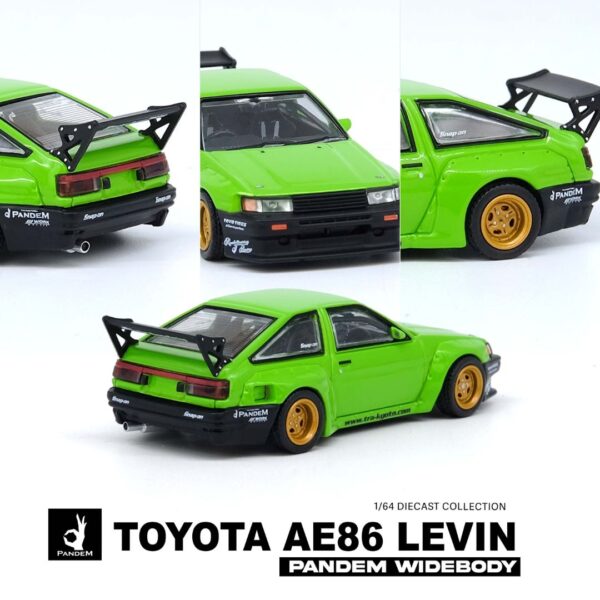 Preventa $26.99 - INNO64 1:64 Toyota AE86 Levin "PANDEM ROCKET BUNNY" - Verde (Pedidos hasta Martes 3 de diciembre 2024)