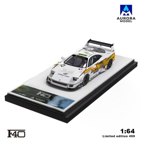 Preventa $31.99 – Sin figura – Aurora Model 1:64 Ferrari F40 – Livery Lightning No. 23 (Pedidos hasta Miércoles 13 de noviembre 2024)