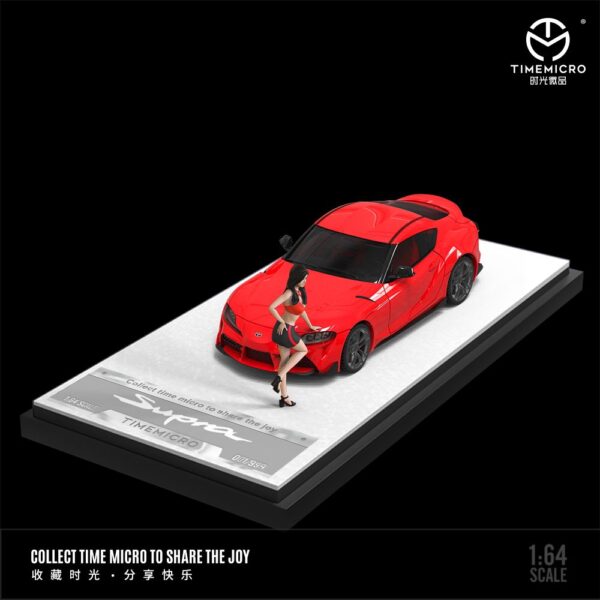 Preventa $31.99 - Con figura - Time Micro 1:64 Toyota Supra A90 MK5 - Rojo (Pedidos hasta Viernes 15 de noviembre 2024)
