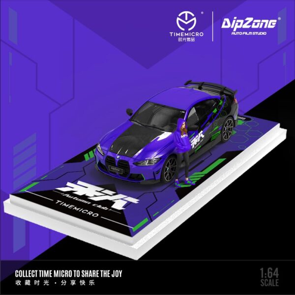 Preventa $31.99 - Con figura - Time Micro 1:64 BMW M4 - Livery EVA - First Edition (Pedidos hasta Viernes 15 de noviembre 2024)
