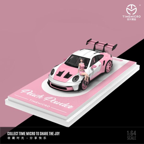 Preventa $31.99 - Time Micro 1:64 Porsche 992 GT3 RS + Figura - Peach Pink Powder (Pedidos hasta Sábado 30 de noviembre 2024)