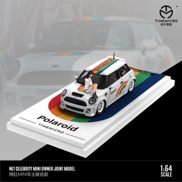 Preventa $31.99 - Con Figura - Time Micro 1:64 Mini Cooper - Livery Polaroid (Pedidos hasta Lunes 2 de diciembre 2024)