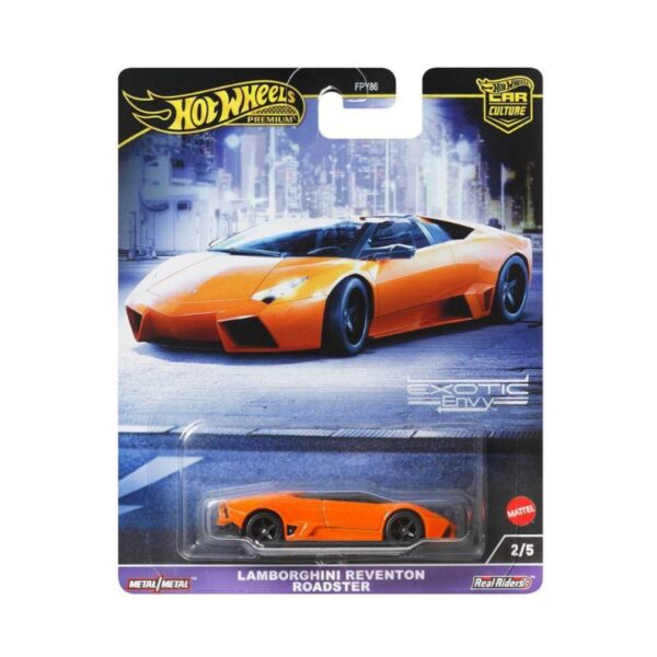 Hot Wheels Premium 1:64 - Lamborghini Reventon Roadster - naranja