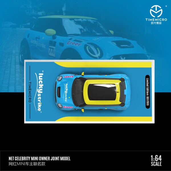 Preventa $26.99 - Sin Figura - Time Micro 1:64 Mini Cooper - Livery Lucky Strike (Pedidos hasta Jueves 5 de diciembre 2024)