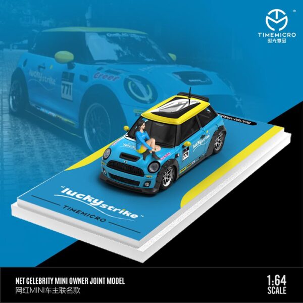 Preventa $31.99 - Con Figura - Time Micro 1:64 Mini Cooper - Livery Lucky Strike (Pedidos hasta Jueves 5 de diciembre 2024)